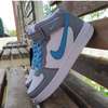 Nike Air Force 1 Women Sneakers High-top Sports Grey/Blue thumb 1