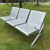 3-Person Stainless Steel Reception Waiting Bench with Arms thumb 1