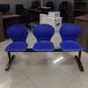 3 Seater Blue Plastic Metal Framed Waiting Bench thumb 0