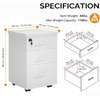 Mobile Pedestal Storage Cabinet with 3-Drawers thumb 1