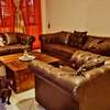 Faux Leather 6 Seater Sofa Very Well Maintained. thumb 1