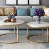 Coffee Table : Modern Metal Base Marble Top Coffee thumb 0