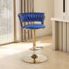 Gold Metal Swivel Barstool and Adjustable Height thumb 1