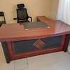 1.4 M L Shaped Mahogany Executive Desk thumb 1