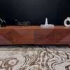 Wooden TV Stand with slated Doors and Drawers thumb 3