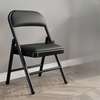 Sturdy Black Folding Chair Cushioned Seat thumb 3
