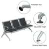 3 Seater Black Padded Reception Bench thumb 9