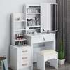 Dressers: White Wooden Make Up Vanity Set For Bedrooms thumb 2