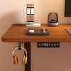 Office Desk: Brown Top Walmut Finish Adjustable Desk thumb 1