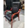 Traditional PU Leather Office Chair – Four Wooden Legs thumb 1