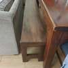 Mahogany Hardwood Dining table with a bench and 5 chairs thumb 4