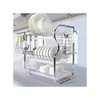 3 Tier Stainless Steel Dish Rack Drainer thumb 0