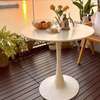 Office Table: White Circular Modern Dining Table thumb 3