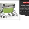 Folding Table: Pull-out Desk With Privacy Flaps, White thumb 6