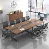 Executive 2.4m Wooden Meeting Table with Metal Legs thumb 3