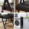 Easy-Carry Foldable Office Chair in Sleek Black thumb 6