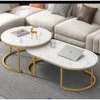 Marble Top 2 Piece Dining Coffee Tables thumb 0