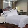 Plain white cotton bedsheets without the satin line thumb 0