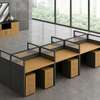Office Desk: Six-Person Open Plan Modern Workstation thumb 0