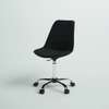 Office Seat: Plastic Black Height Adjustable Swivel Chair thumb 1