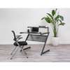 Office Chair: Black Foldable Fabric Ergonomic Chair thumb 1