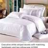 Excecutive white stripped cotton bedsheets thumb 4