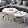 Pure Marble Nesting tables on Gold Metallic frame thumb 1