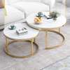 Coffee Table: Nordic Tempered Glass Round Coffee Table thumb 1