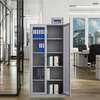 Contemporary Steel Office Cabinet with Glass Doors thumb 2