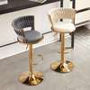 Barstool; Leather Height Adjustable Barstool in Tabaka thumb 3