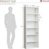 Open 5 Tier Wooden Bookshelf thumb 4