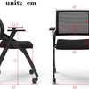 2-Pack Foldable Conference Chairs with Wheels & Tablet thumb 1