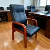 Black Leather Executive Visitor Chair thumb 3