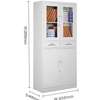 Office Cabinet: 4-Door Steel Cabinet with Upper Glass Door thumb 3