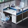 Office Workstation:  Blue Partitions Two-Way Workstation thumb 0