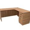 Office Desk :  L-Shaped Wooden Desk with Drawers thumb 1