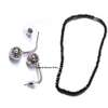 Womens Black Crystal Necklace and earrings thumb 0