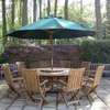 Mahogany /Mvule outdoors dining table and chairs thumb 2