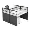 Open View 2-Way Modular White Office Workstation thumb 6