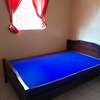 Wooden Bed Frame Double Size with Blue Mattress thumb 1