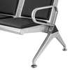 3 Seater Black Padded Reception Bench thumb 5