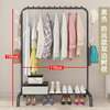 Double Pole Clothing Rack With Lower Storage Shelf thumb 2