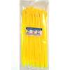 3.6x200mm Yellow Color Self-locking Plastic Wire Zip Tie thumb 0