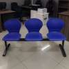 3 Seater Blue Plastic Metal Framed Waiting Bench thumb 7