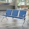 Blue PU Leather Airport Reception Waiting Chair thumb 1