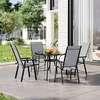 4 Chairs and 1 Round Table for Indoor-Outdoor Dining Set thumb 2
