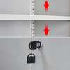 Modern Steel Filing Cabinet with Lock & Glass Doors thumb 3