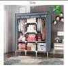 Portable Wooden Wardrobe with Canvas Cover thumb 1