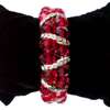 Womens Red Crystal bracelet with maasai shuka earrings thumb 3