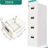 Office Cabinet:  Modern White Lockable 4-Tier Cabinet thumb 4